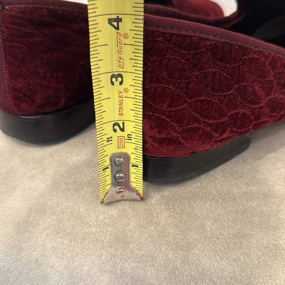Stacy Adams Mens Valet Red Quilted Velour Velvet Bit Slip On Loafers Sho… - Picture 11 of 12